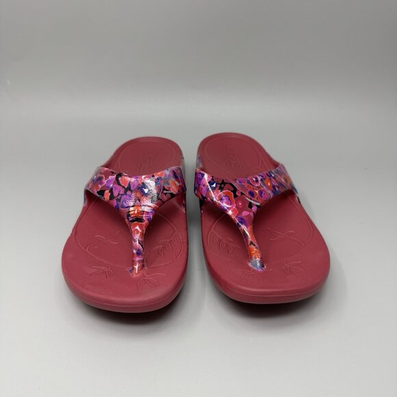 Alegria Womens Ode Recovery Thong Sandal Size 5.5 US 36 EU Purple Flower Print - Picture 4 of 7